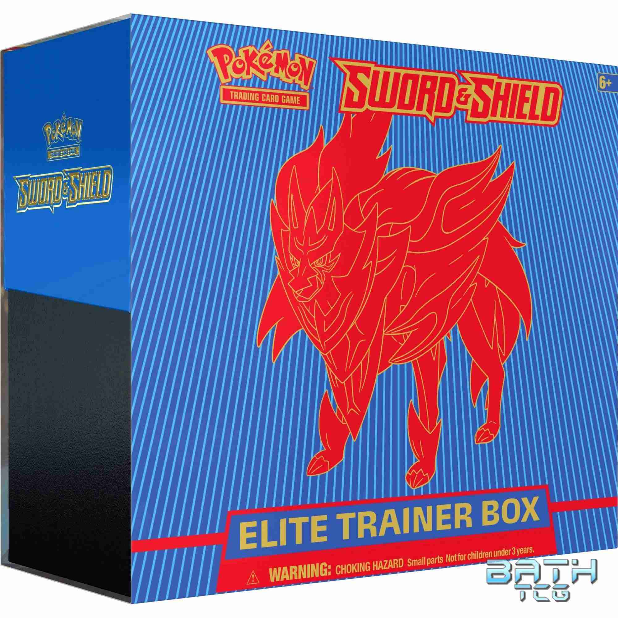 Pokemon Sword & Shield Elite Trainer Box Zamazenta Bath TCG