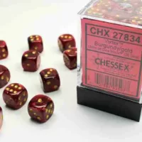 Chessex: Vortex D6 Set of 36 12mm - Burgundy