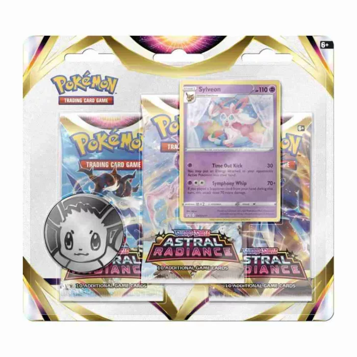 Pokemon TCG: Sword & Shield 10 Astral Radiance 3-Pack Booster Display - Sylveon