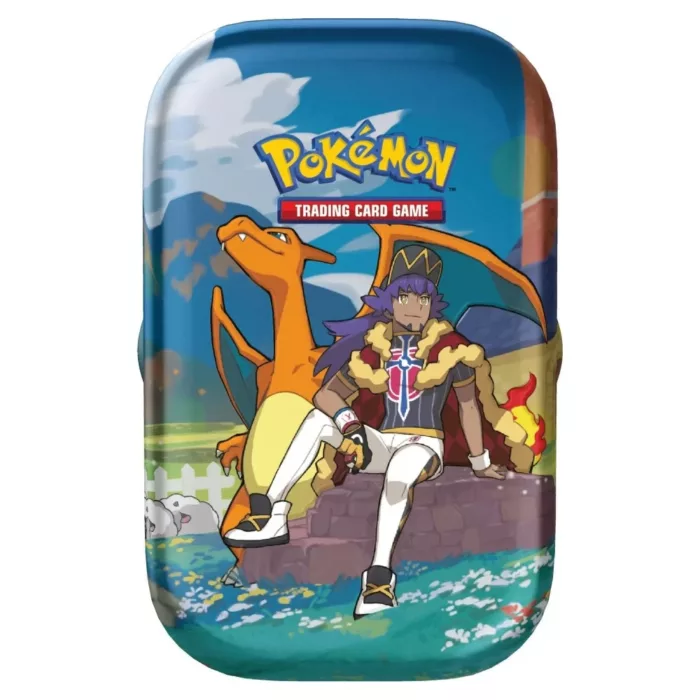 Pokemon TCG Mini Tin with Leon and Charizard on the front