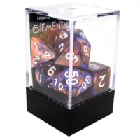 Boxed Poly Dice Set - Elemental - Copper and Purple