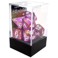 Boxed Poly Dice Set - Elemental - Yellow and Pink