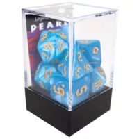 Boxed Poly Dice Set - Pearl Chaos - Blue (Gold)