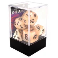 Boxed Poly Dice Set - Pearl Chaos - Beige